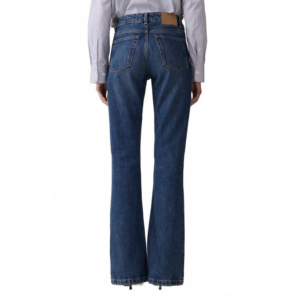 NEW JEANERICA moda mid rise slim flared jean in fresco blue - Picture 3 of 4